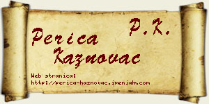 Perica Kaznovac vizit kartica